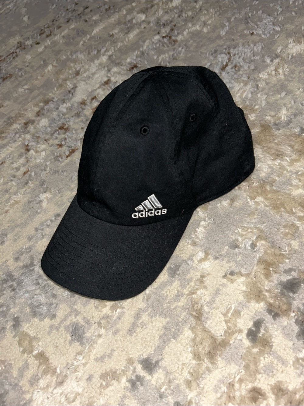 Women’s ADIDAS Black Baseball Cap with White Logo